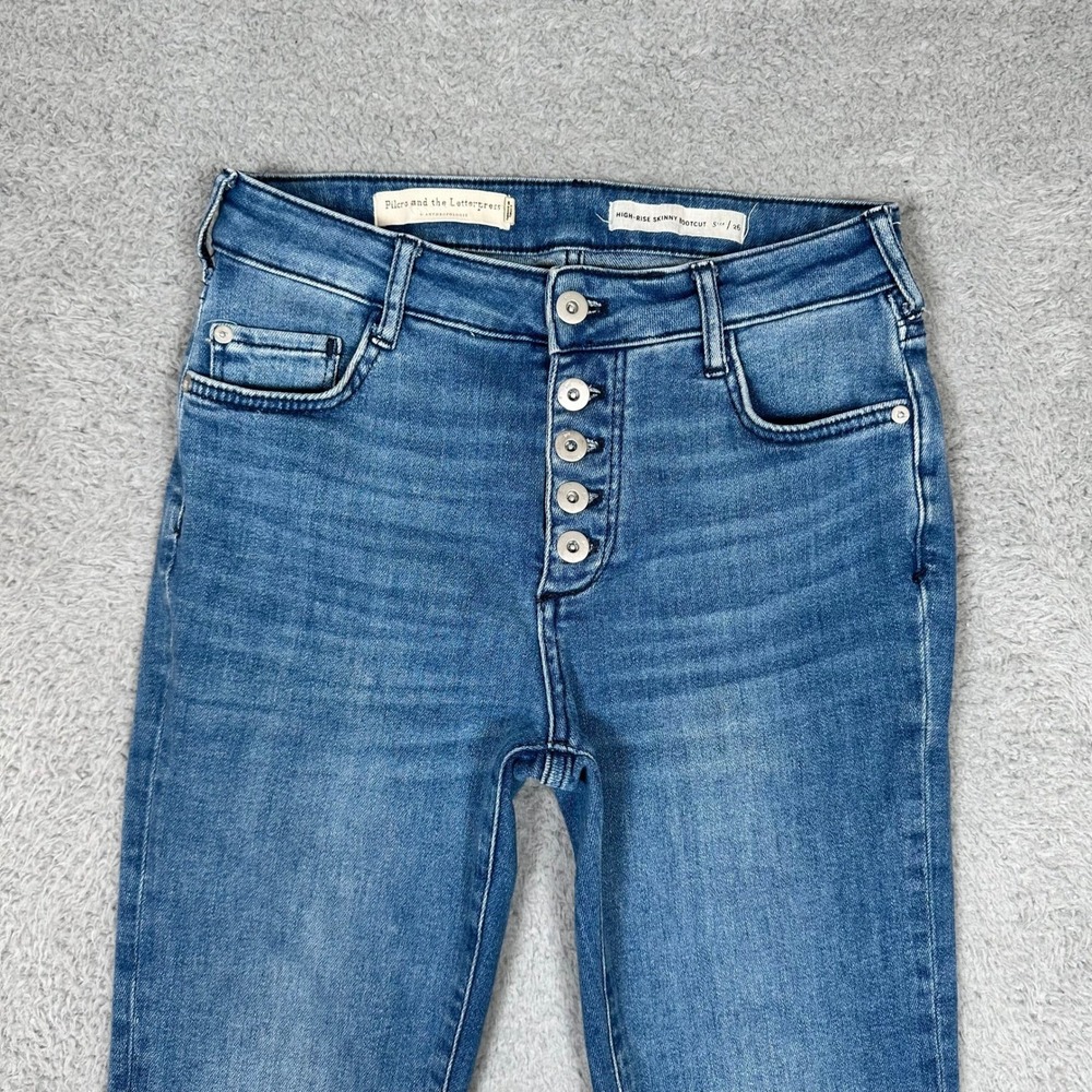 Pilcro and the Letterpress Anthropologie‎ High Rise Skinny Bootcut Jeans Blue 26 - Picture 3 of 11